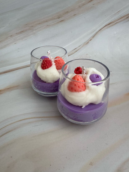 Vela aromática Mini Postre "Frutos rojos"